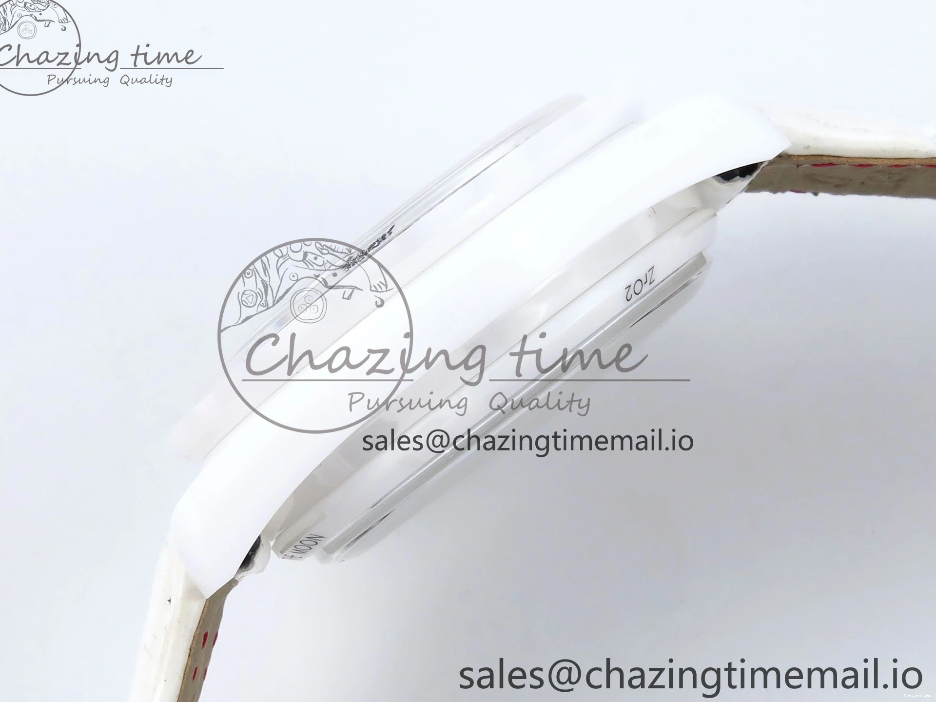 0522 Speedmaster White Side Of The Moon N1F 1:1 Best Edition White Dial White Ceramic on White Leather Strap A GoAnywhere 7694